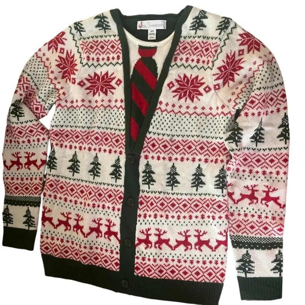 Jolly Sweaters Ugly Christmas Sweater, Size Medium